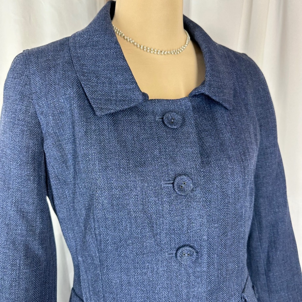 Signature by Larry Levine Navy Textured Two-Piece Skirt Set - Picture 7 of 14
